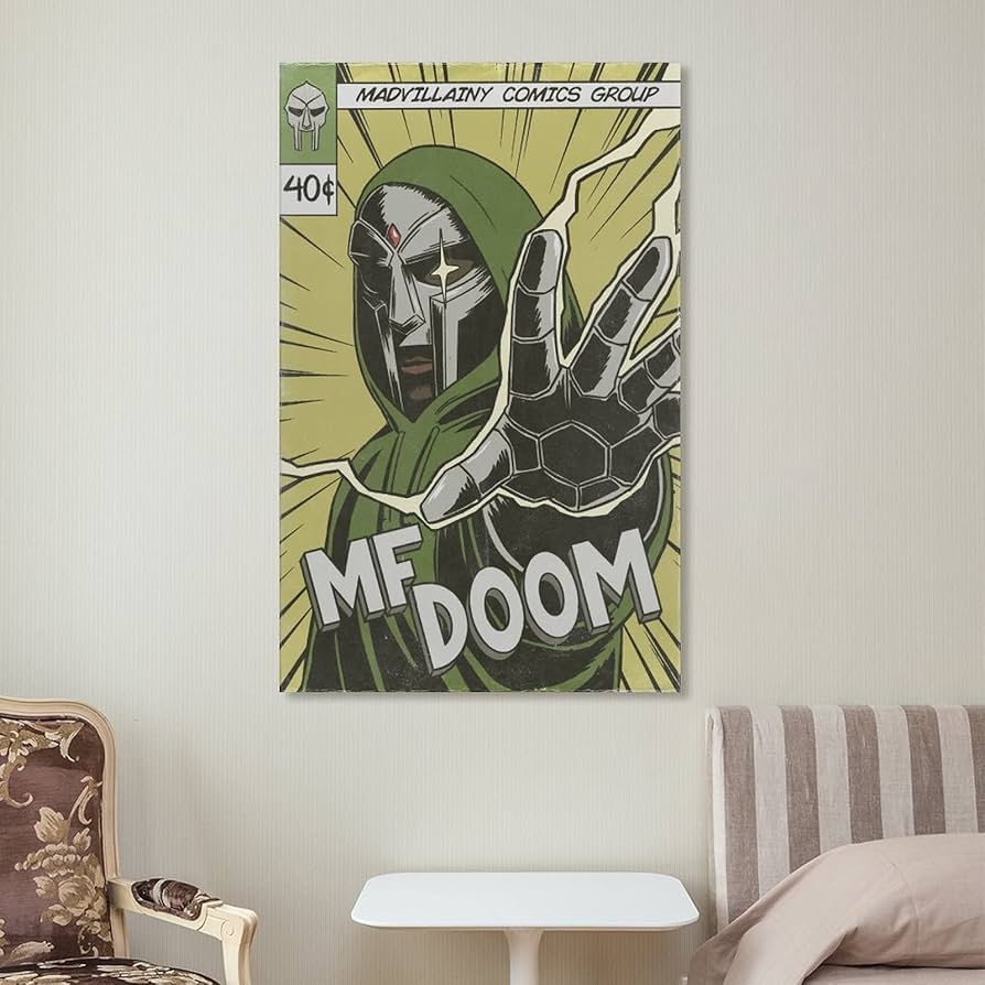 ミュージシャン Madvillain / 8-bit Villain (Poster) Madvillain - Madvillainy - MF Doom - Retro Music Poster